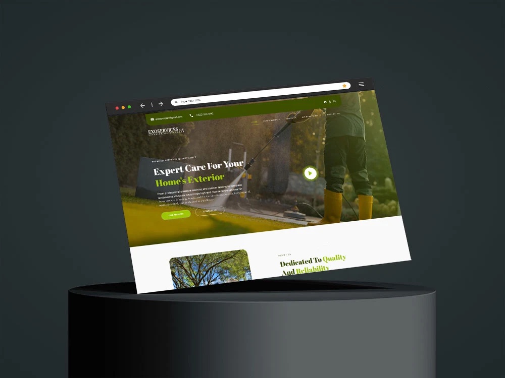 Home services website designed by Tracemark Impression