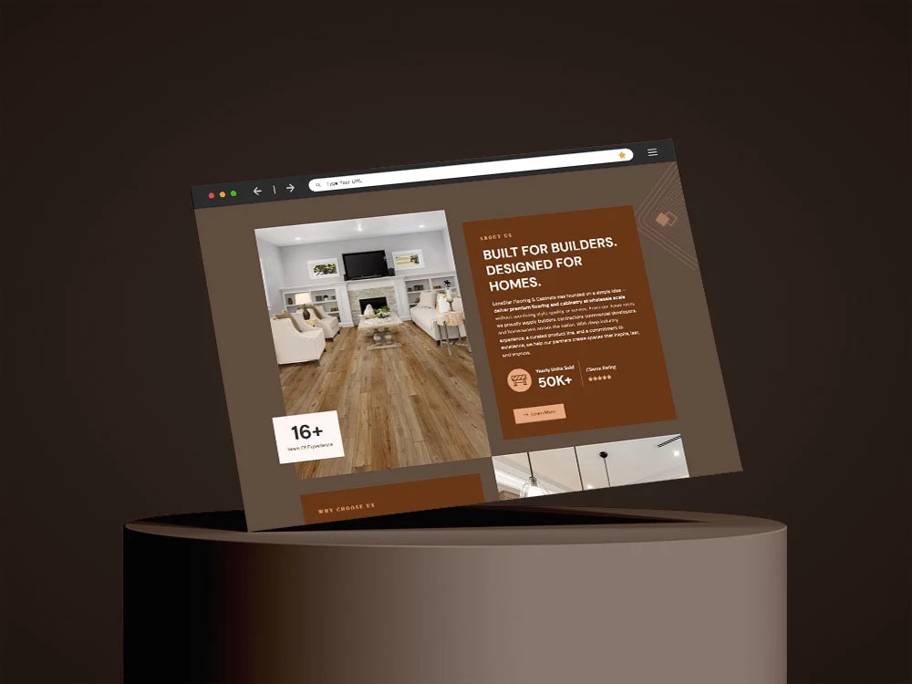 Home builder website designed by Tracemark Impression